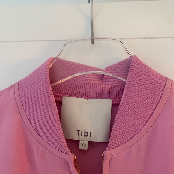 TIBI PINK BOMBER JACKET XS - Picture 2 of 7